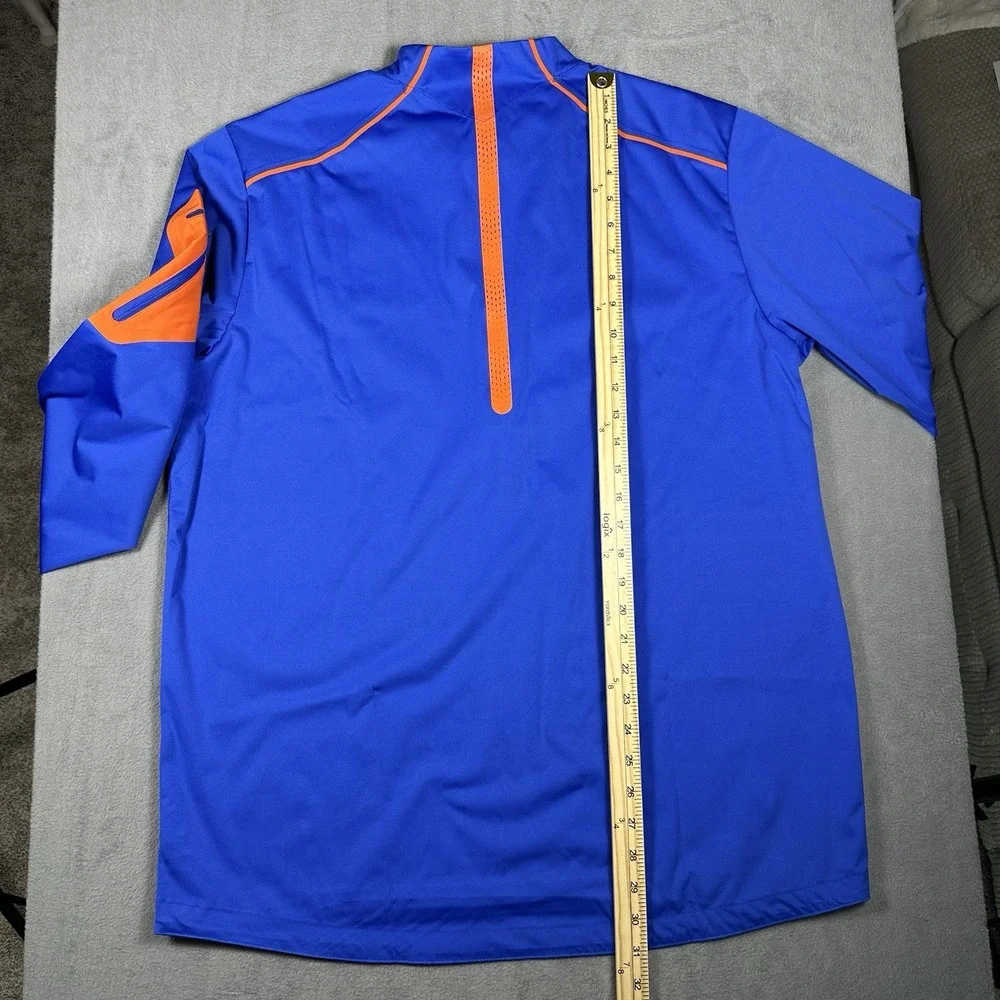 Nike Florida Gators 1/4 Zip Pullover Jacket Blue Orange NCAA Men's L Insulated